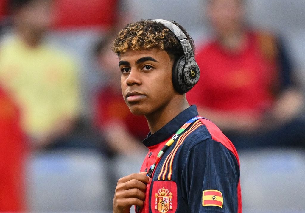 El futbolista Lamine Yamal durante el España vs Francia, semifinal de la Eurocopa 2024, en el Munich Football Arena, Múnich, Alemania.