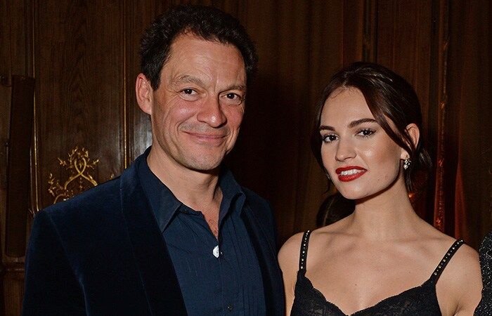 Dominic West y Lily James