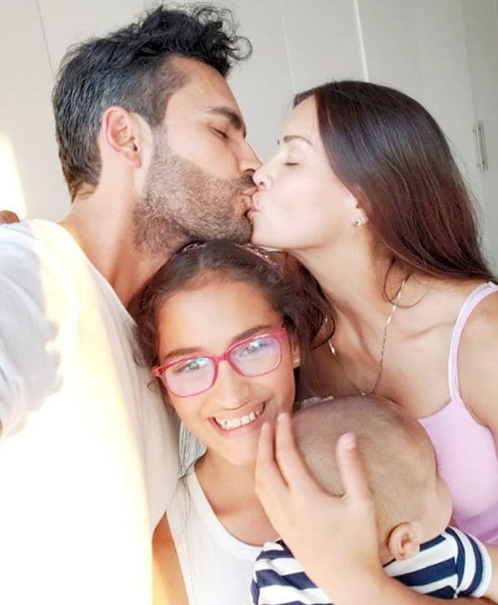 Fabián Ríos, Yuly Ferreira y su familia