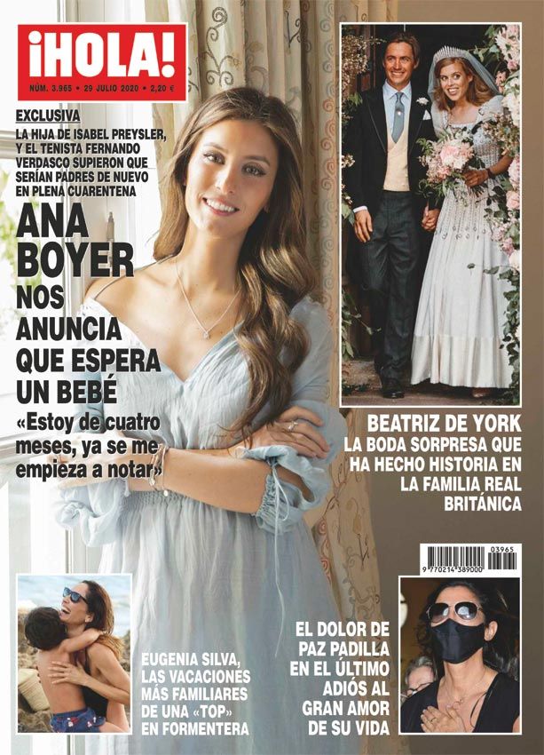 Ana Boyer embarazada de su segundo hijo.