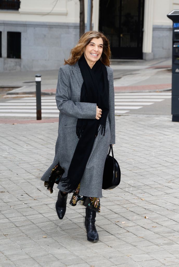 Xandra Falcó a su llegada a la tradicional comida familiar de Navidad 