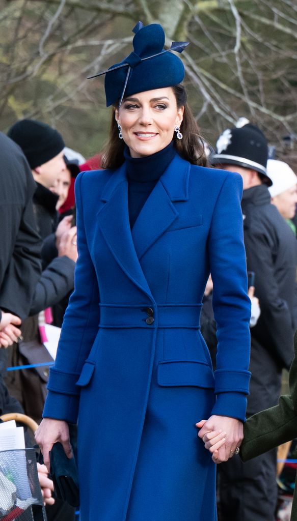 Kate Middleton, princesa de Gales, en el servicio de Navidad en Sandringham, 2023.