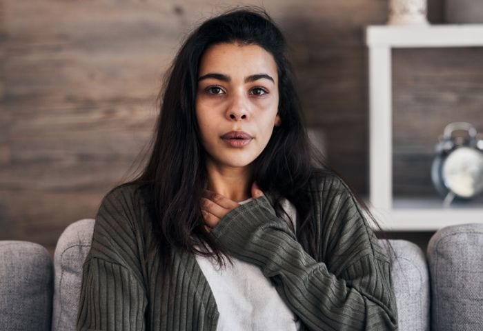 mujer respira