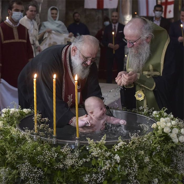 Los príncipes de Georgia bautizan a su hijo