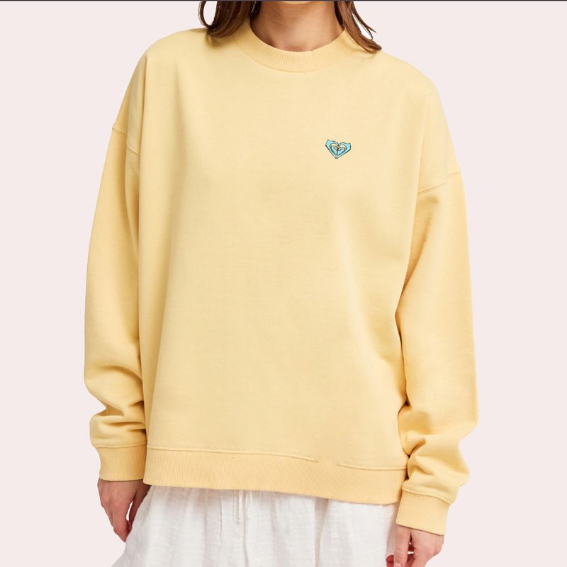 Sudadera de mujer Lineup Oversized Roxy Amarillo