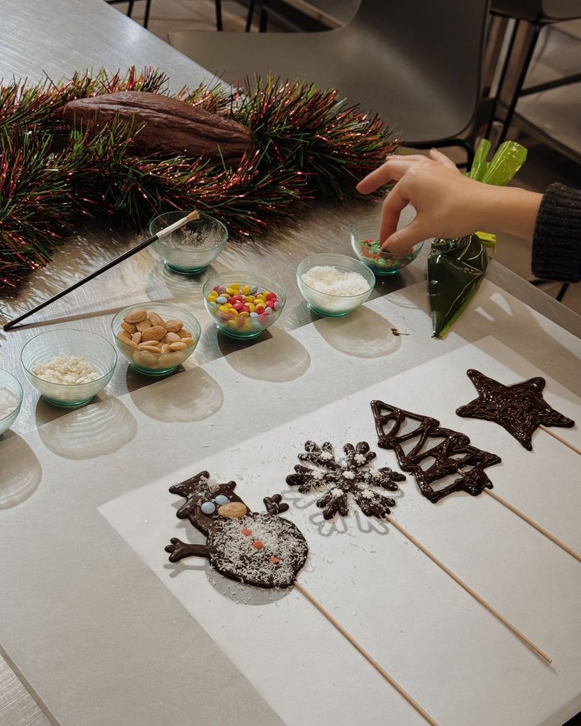 Piruletas de chocolate.