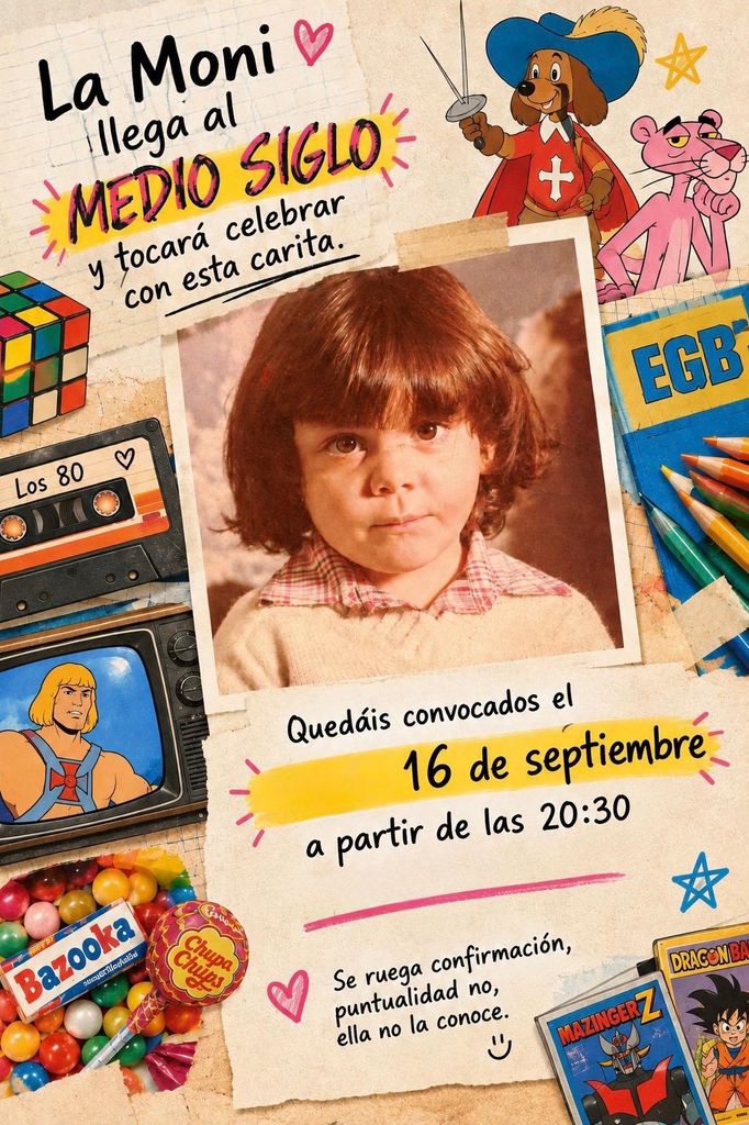 La original invitación que Mónica mandó por su cumpleaños a sus personas favoritas