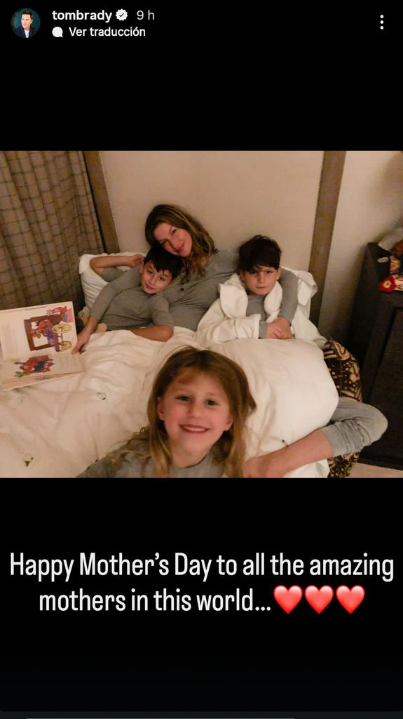 Tom Brady compartió lindas fotos familiares al festejar el Día de las Madres.