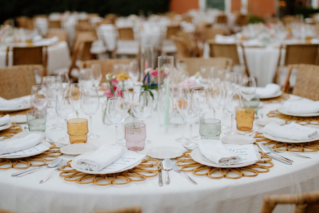 Decoración de boda al aire libre