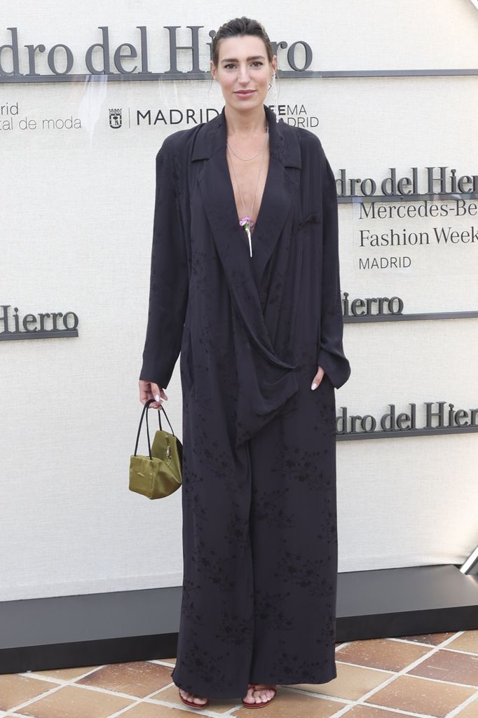 Eugenia Osborne, a su llegada al desfile de Pedro del Hierro durante la Mercedes-Benz Fashion Week Madrid 2026 (14 de septiembre de 2026)
