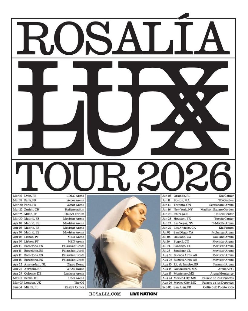 El cartel de la gira LUX