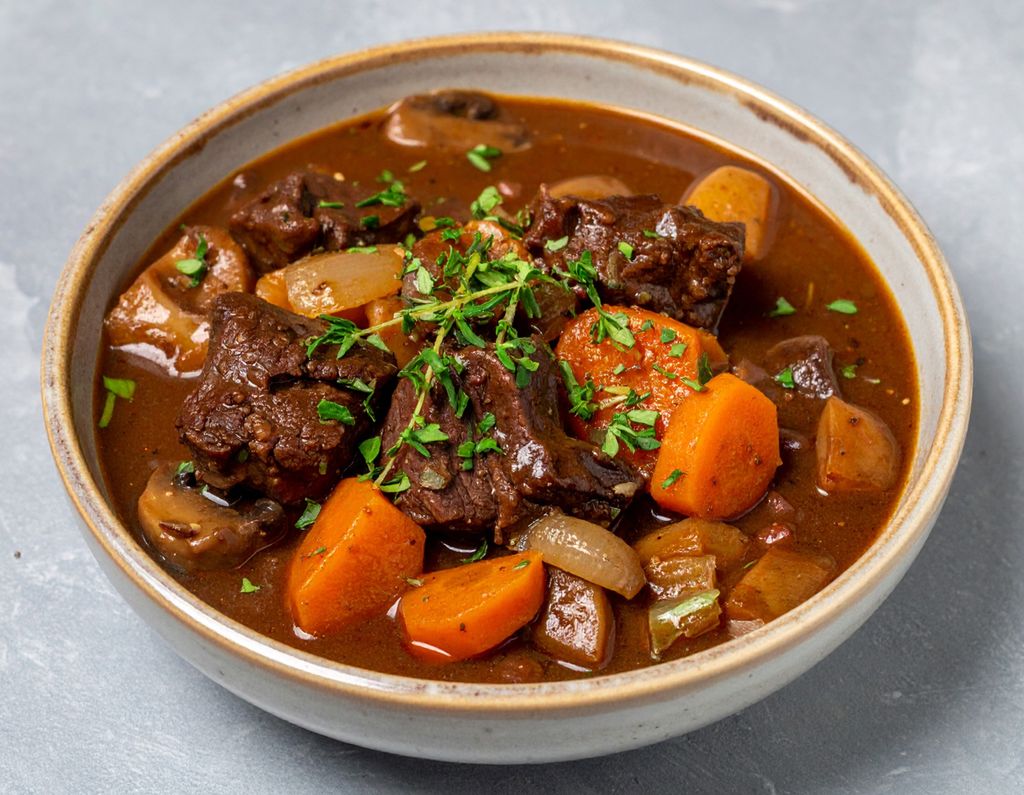 Beef Bourguignon, una clásito de la cocina francesa. 