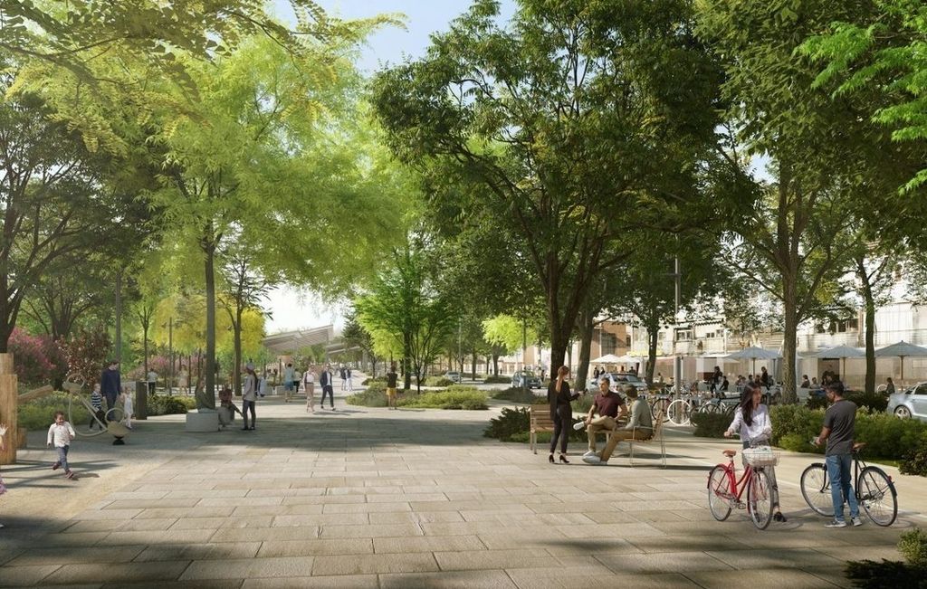 Las tres colinas artificiales se levantarán con la tierra extraída del túnel y albergarán un skate park, un mirador y zonas de merendero