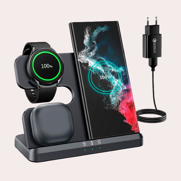 seacosmo cargador inalambrico 3 en 1 para samsung