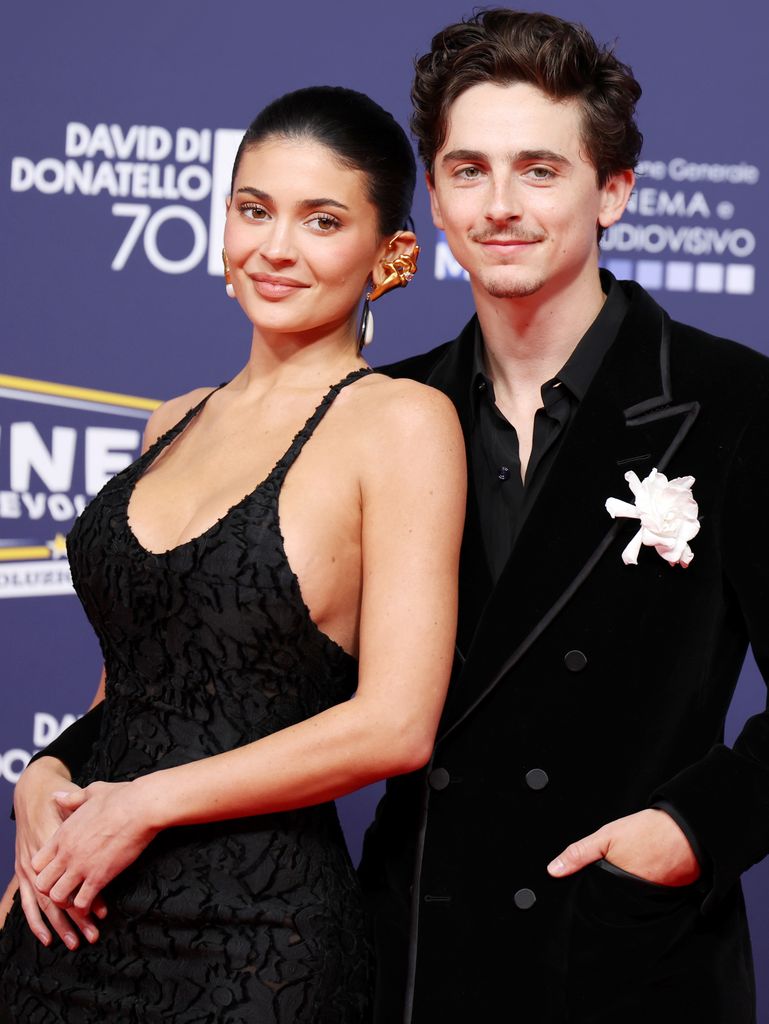 Timothée Chalamet and Kylie Jenner attend the photocall during the 70th David Di Donatello at Cinecittà Studios on May 07, 2025 in Rome, Italy. (Photo by Elisabetta A. Villa/Getty Images)