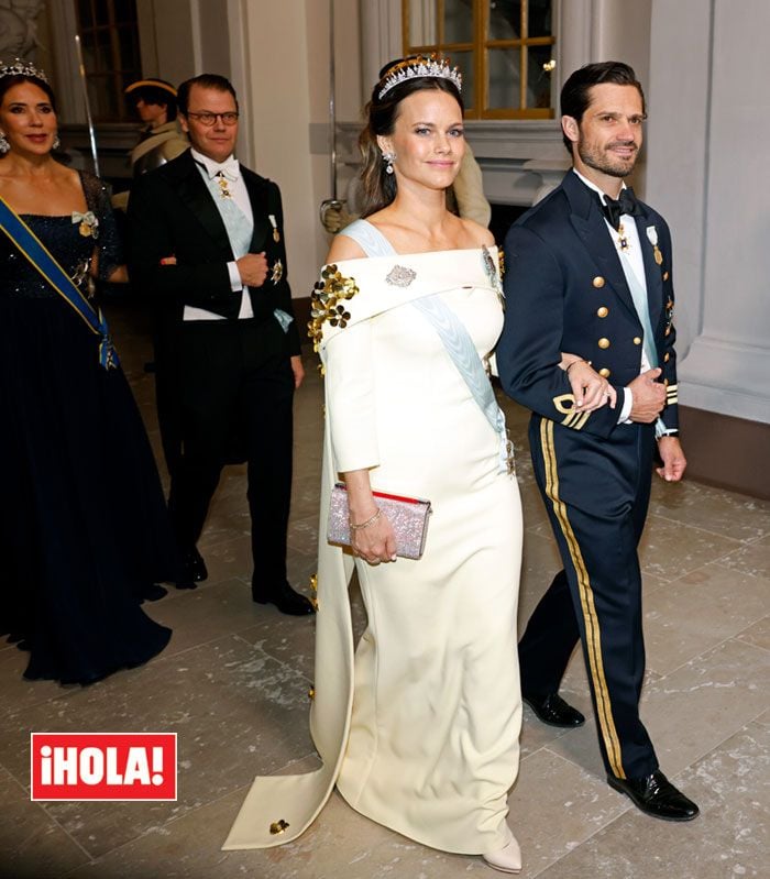 Cena gala Suecia Jubileo Oro rey Carlos Gustavo