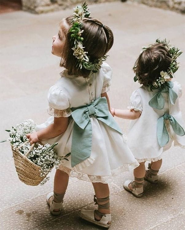 Coronas de flores para niños de arras