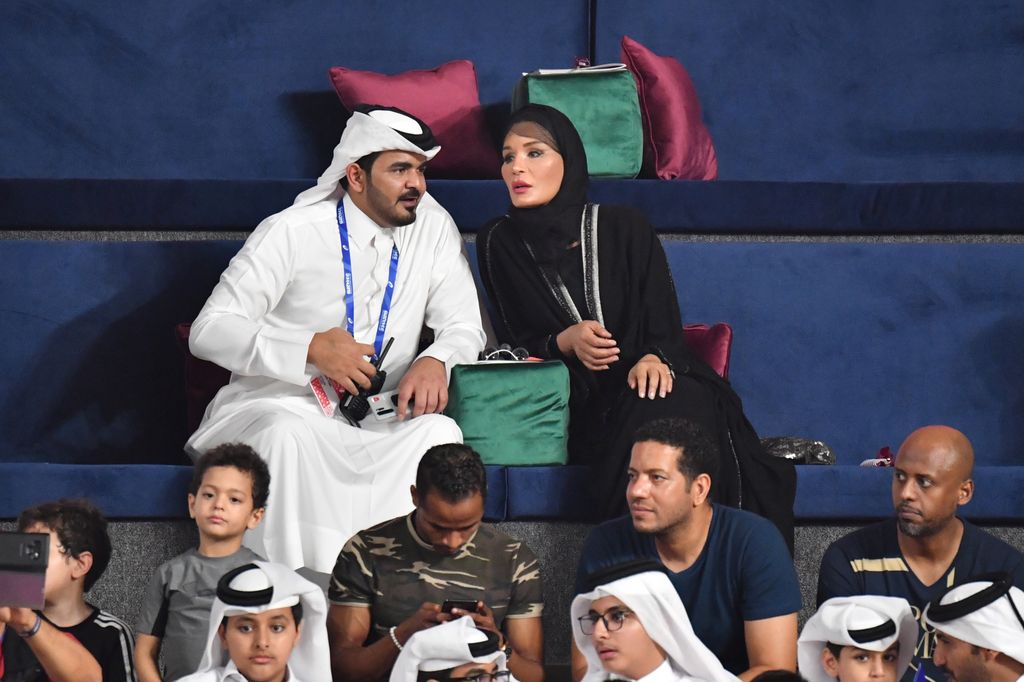 La exjequesa con su hijo en un evento deportivo 