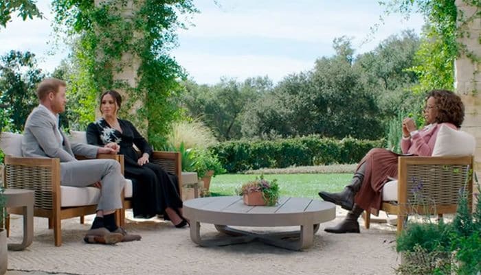 Meghan Markle, príncipe Harry y Oprah Winfrey