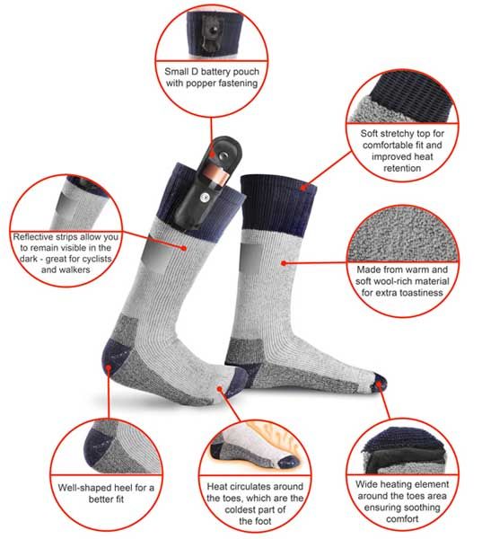 Calcetines con calefacción
