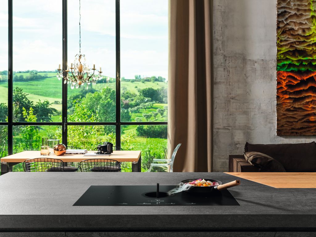 Placa de inducción con extractor integrado