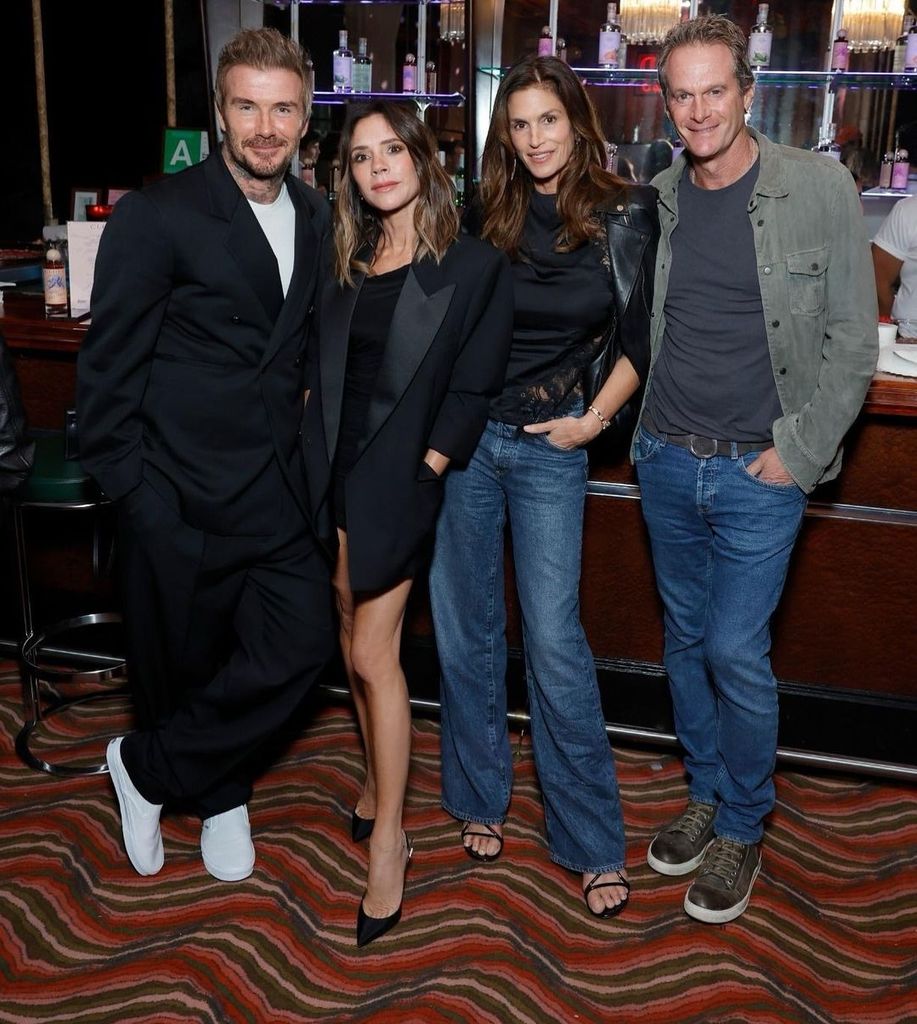 Cindy Crawford, Rande Gerber, Romeo Beckham y Victoria Beckham