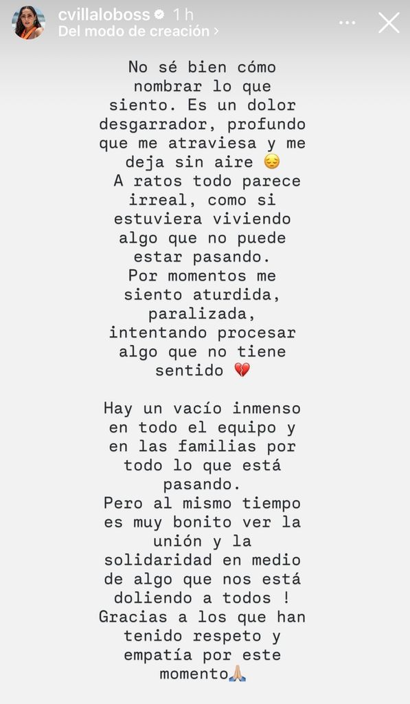 Carmen Villalobos ha compartido su sentir sobre los sucesos de los últimos días en la producción de 'Sin Senos Sí Hay Paraíso'.