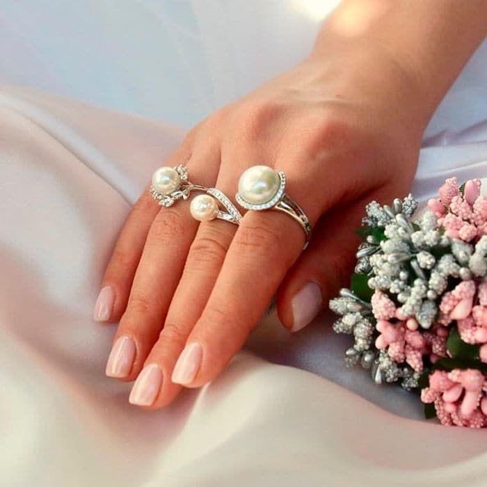 Anillos de perlas para novias de Majorica