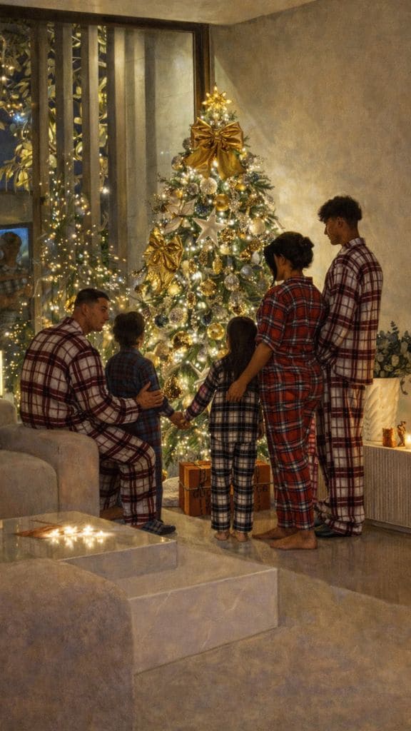 Georgina Rodríguez compartió esta linda postal familiar de Navidad.