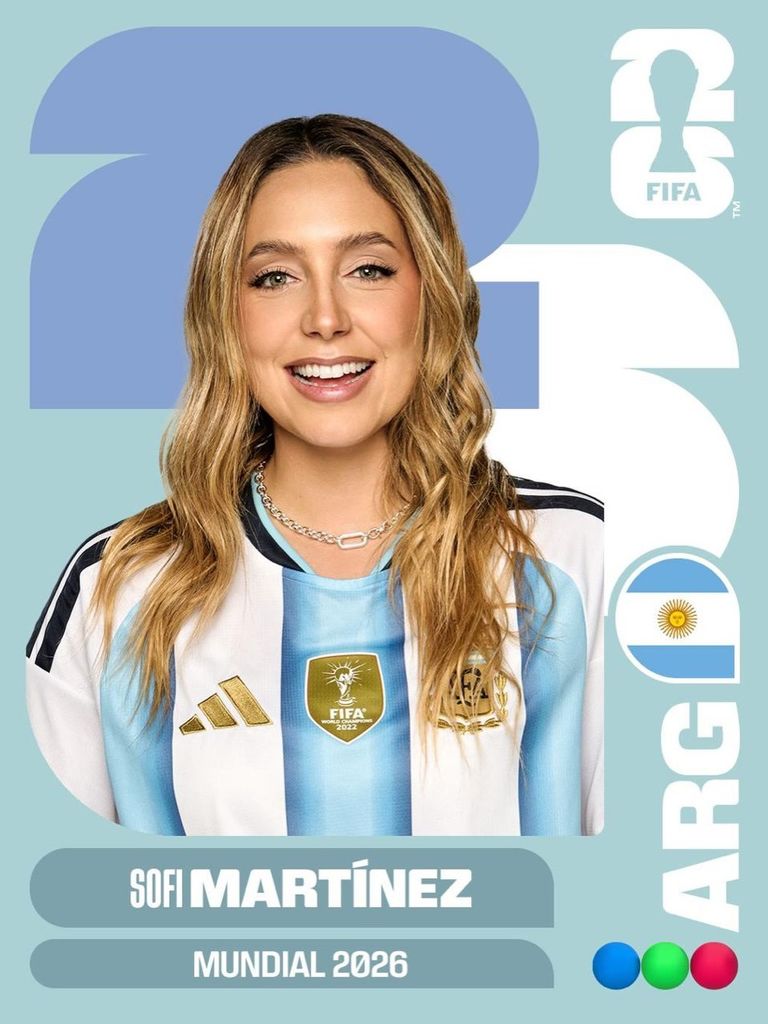 Sofi Martínez, periodista argentina que hace la cobertura de la albiceleste en el Mundial
