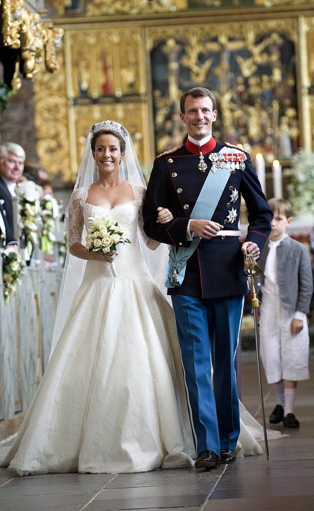 La princesa Marie de Dinamarca el día de su boda.