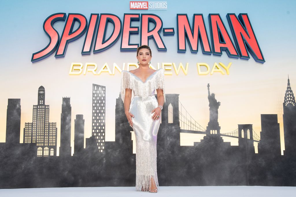 Florence Pugh sorprendió en la premier de Spider-Man: Brand New Day en Londres.