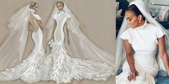 Jennifer Lopez en su boda 