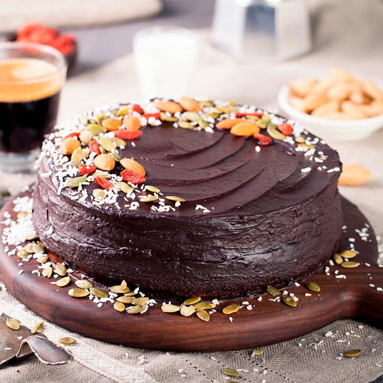 Tarta de chocolate y aguacate