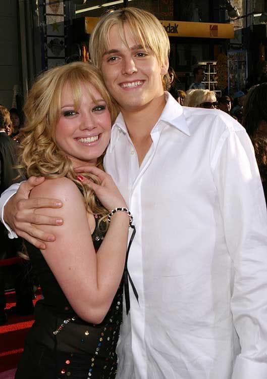 Hillary Duff y Aaron Carter 