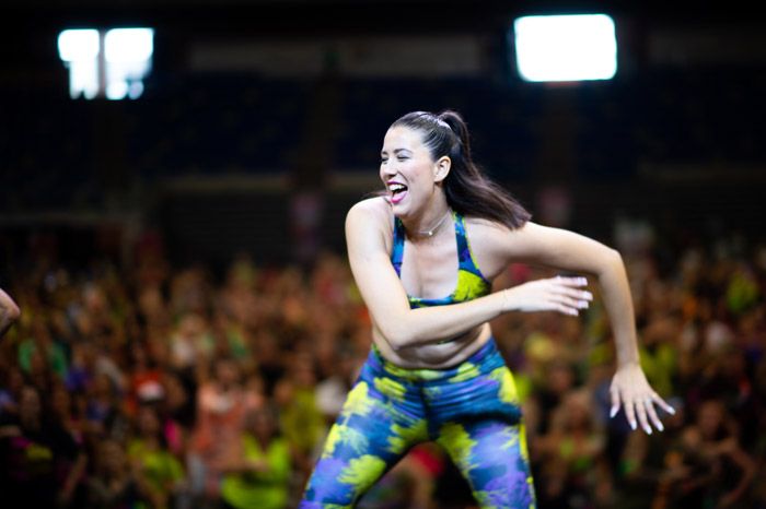 Garbiñe Muguruza practicando Zumba