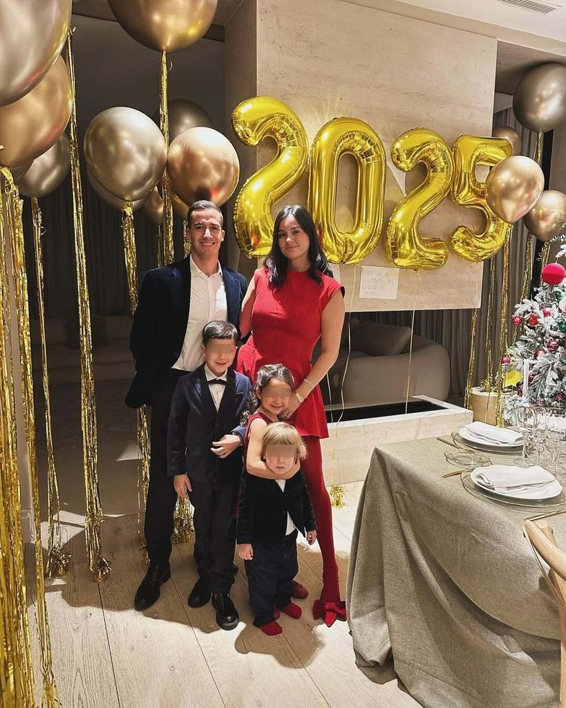 Lucas Vázquez con su familia 