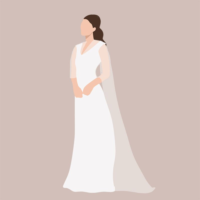 Vestido de novia con transparencias