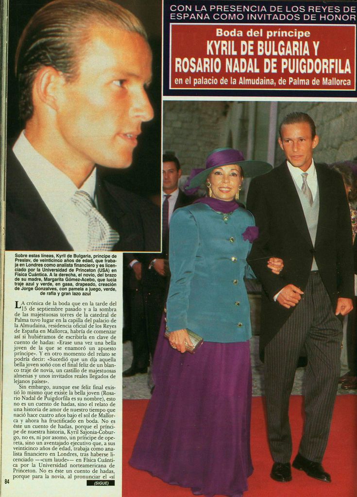 Boda de Kyril de Bulgaria y Rosario Nadal