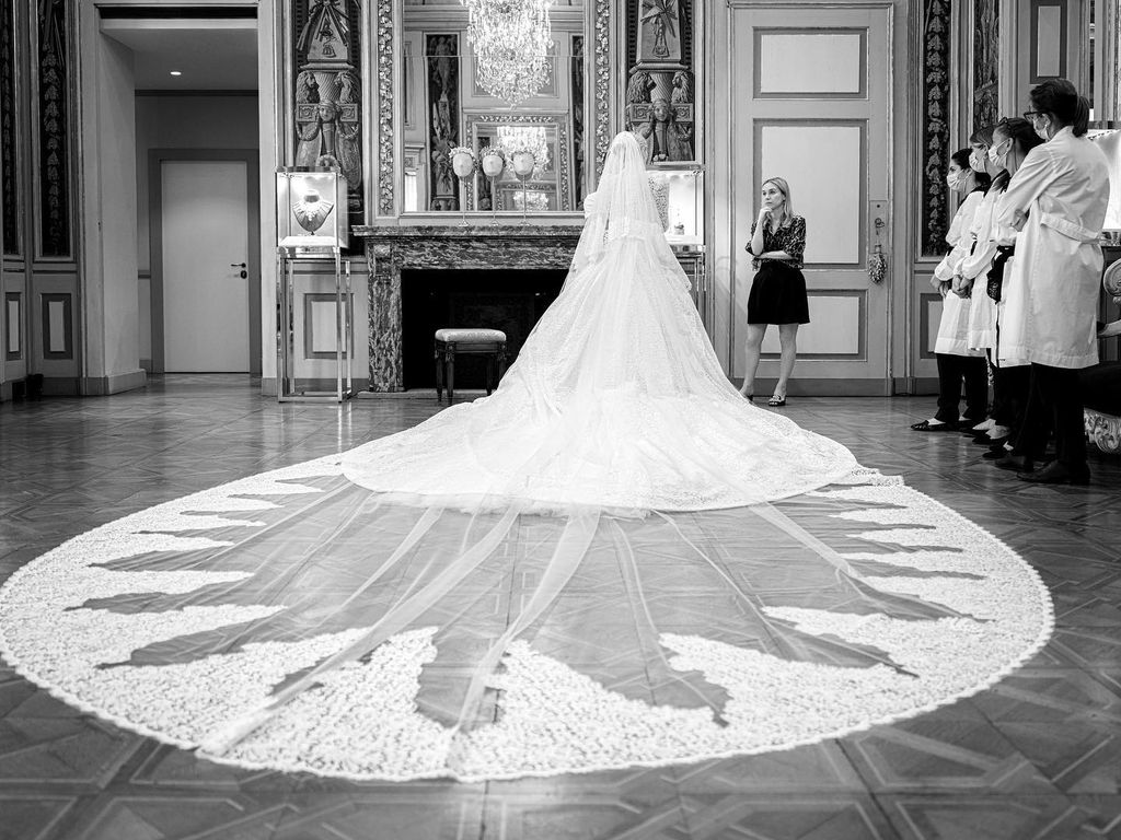 Vestido de novia de encaje de Kitty Spencer de Dolce & Gabbana