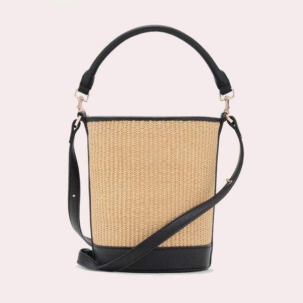 Bolso bucket rafia pequeño