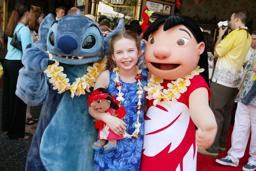 Daveigh Chase, la voz de Lilo, durante el estreno y la fiesta posterior de "Lilo & Stitch"
