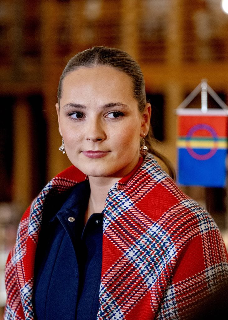 La princesa Ingrid Alexandra de Noruega en su primer viaje oficial a Karasjok.