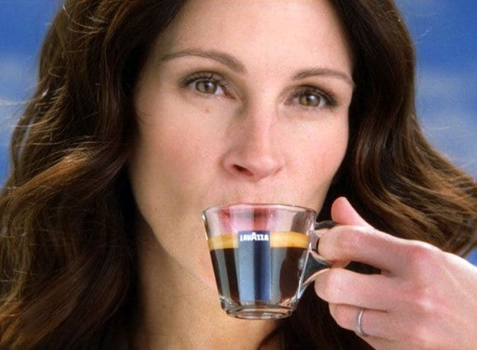 Julia Roberts también protagonizó hace algunos años una campaña para una conocida marca de café. 
