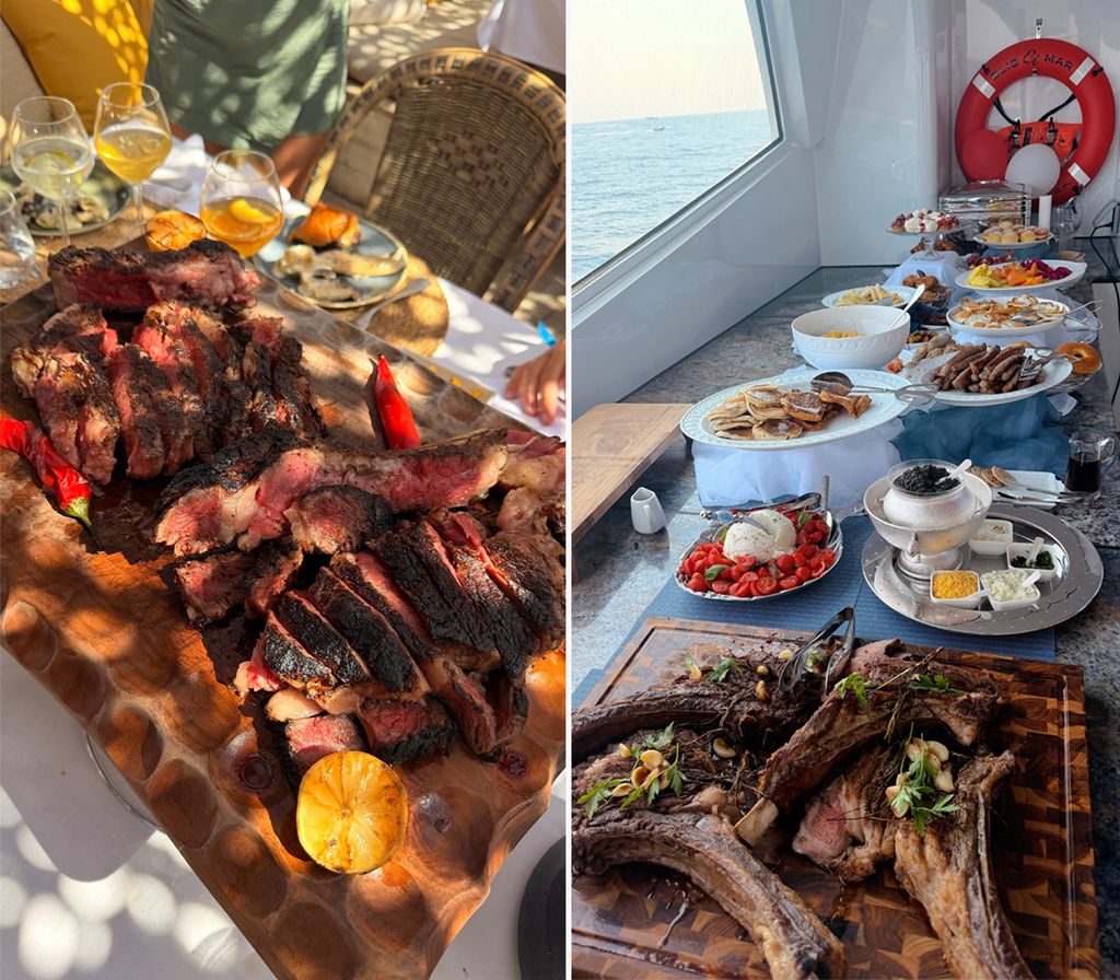La mesa de comida del cumpleaños de Haaland