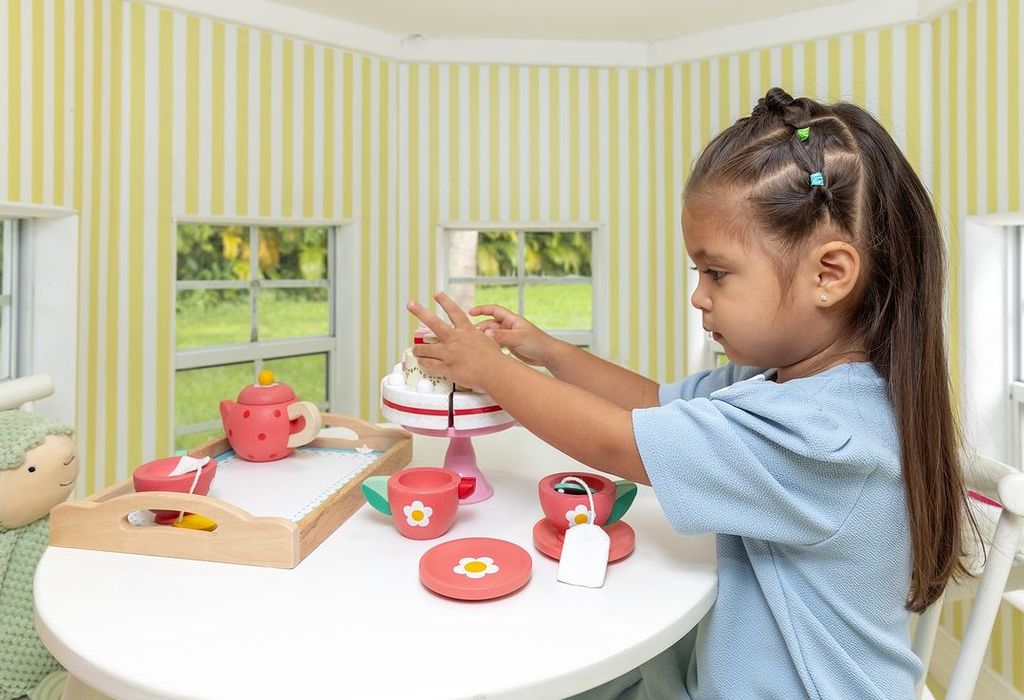 Capri Blu, hija de 'Chiquibaby', en su nueva casita de muñecas 