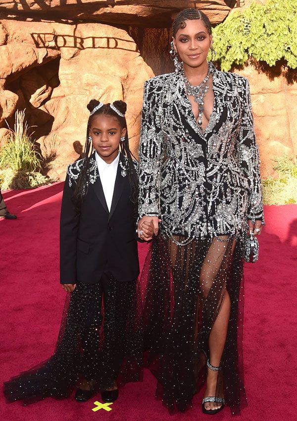 Beyoncé y Blue Ivy en el estreno de El Rey León