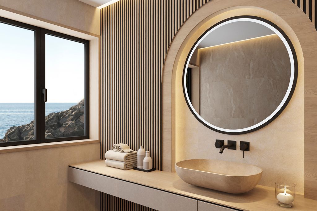 Materiales nobles en el baño de casa