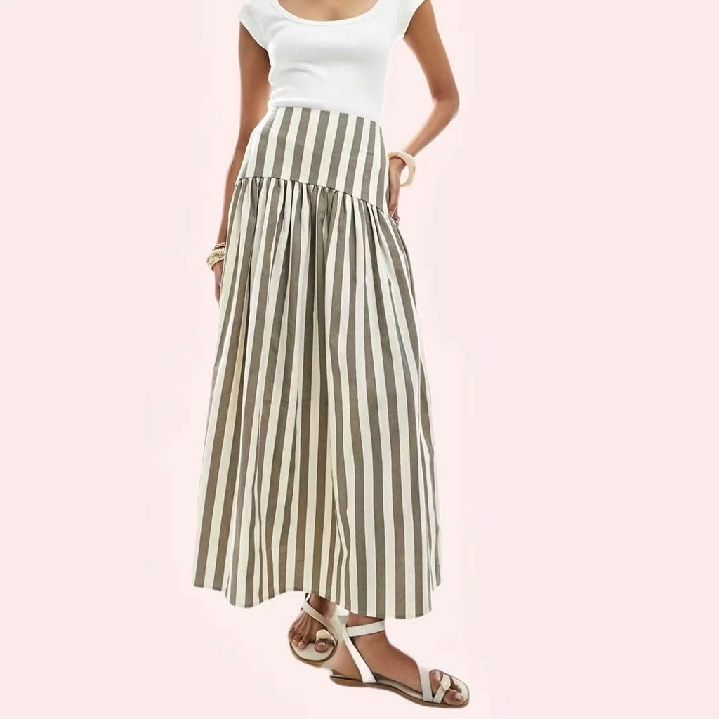 Falda efecto lino de Asos