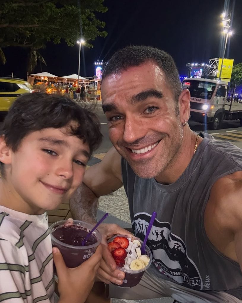 Marcus Ornellas con su hijo Diego